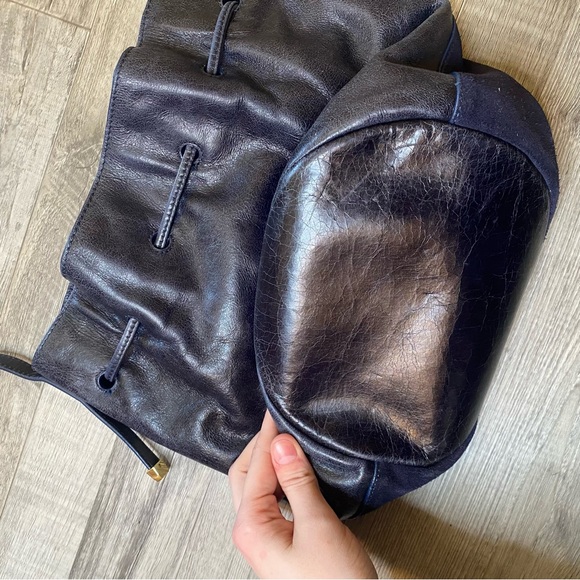 Halston Heritage Bags Halston Heritage Suede Leather Navy Blue